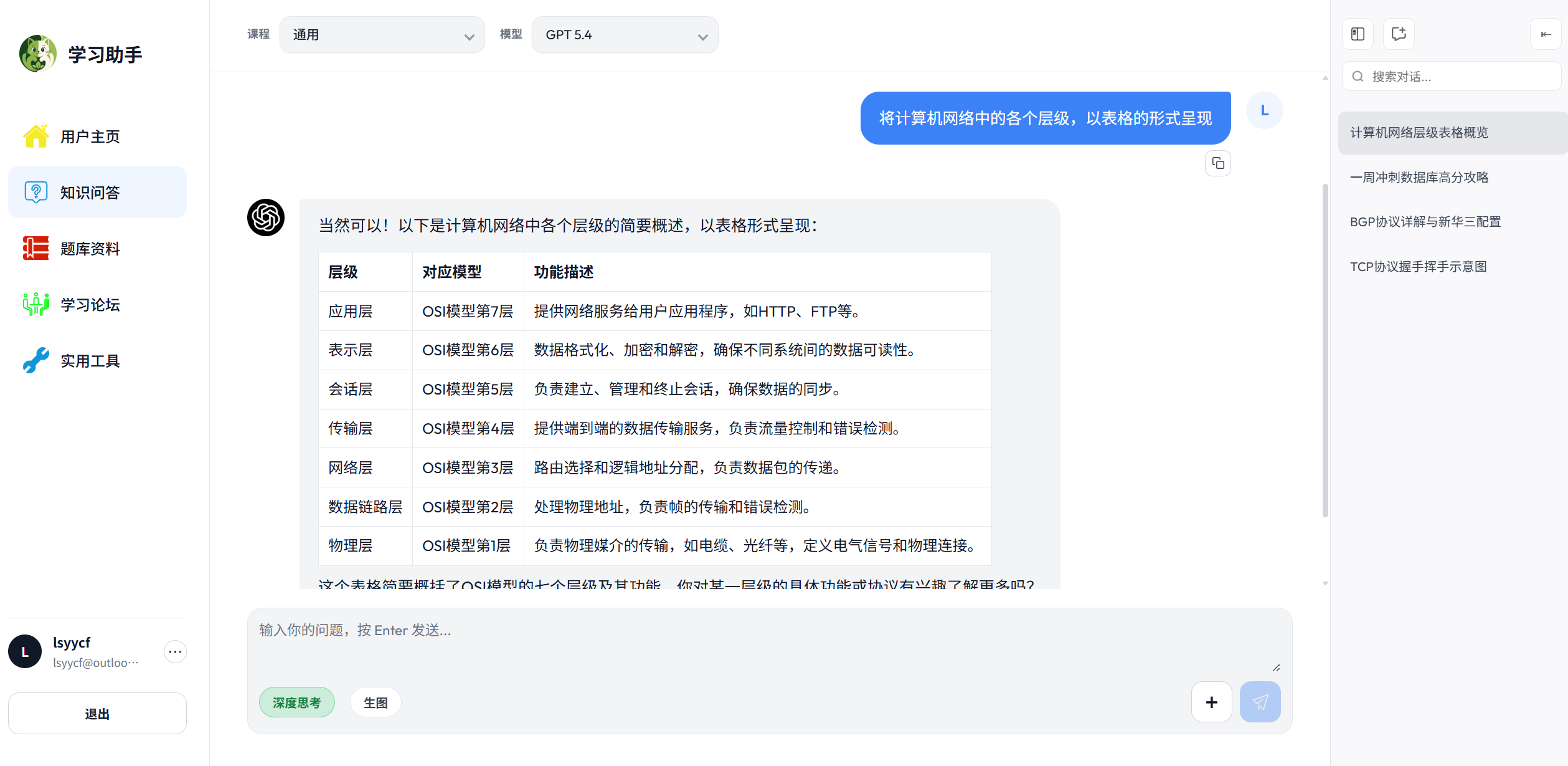 结构化回答与图表